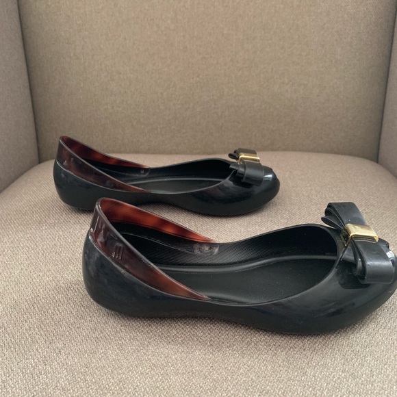Mini Melissa Size 12 Black Flats - Picture 4 of 6